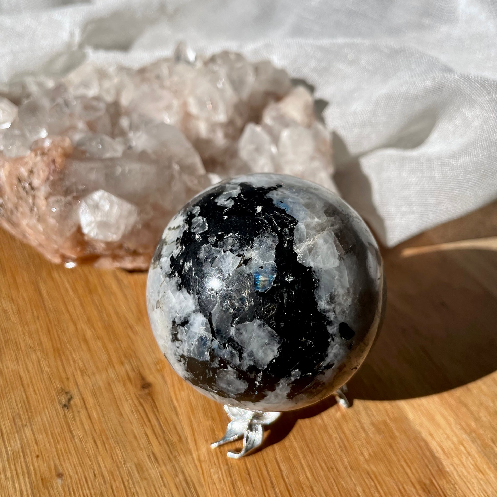Rainbow Moonstone Sphere - 381g
