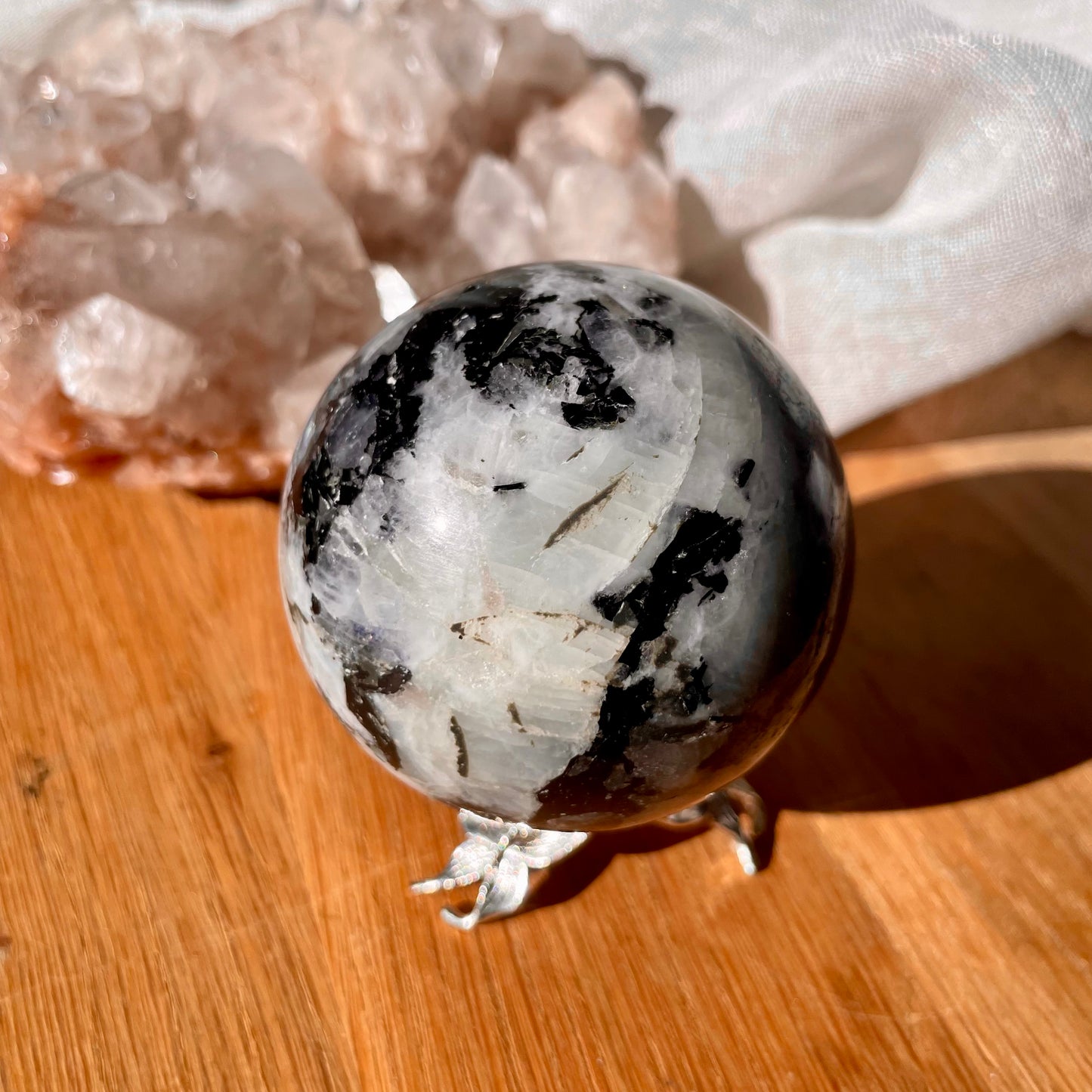 Rainbow Moonstone Sphere - 381g