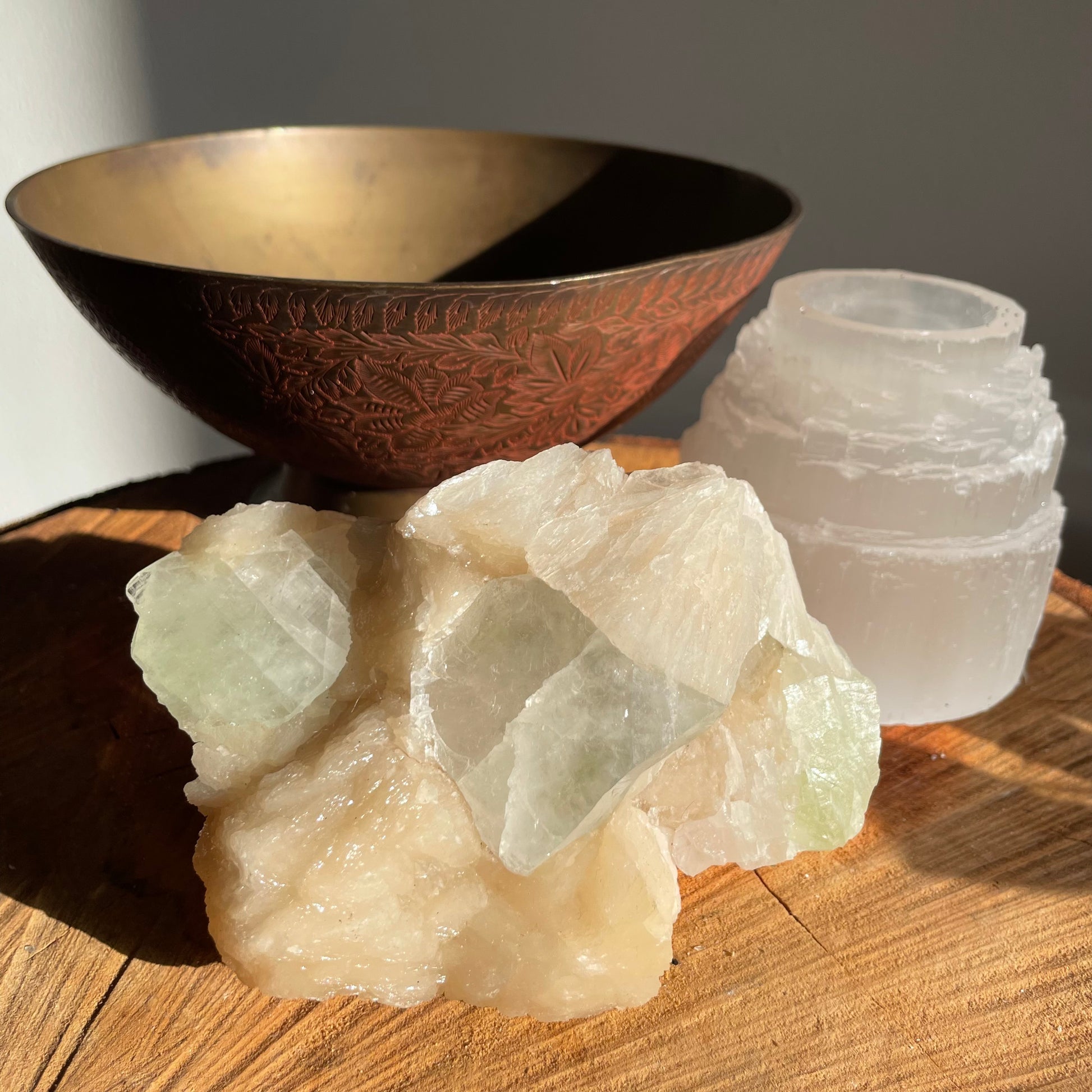 Apophyllite and Stilbite cluster