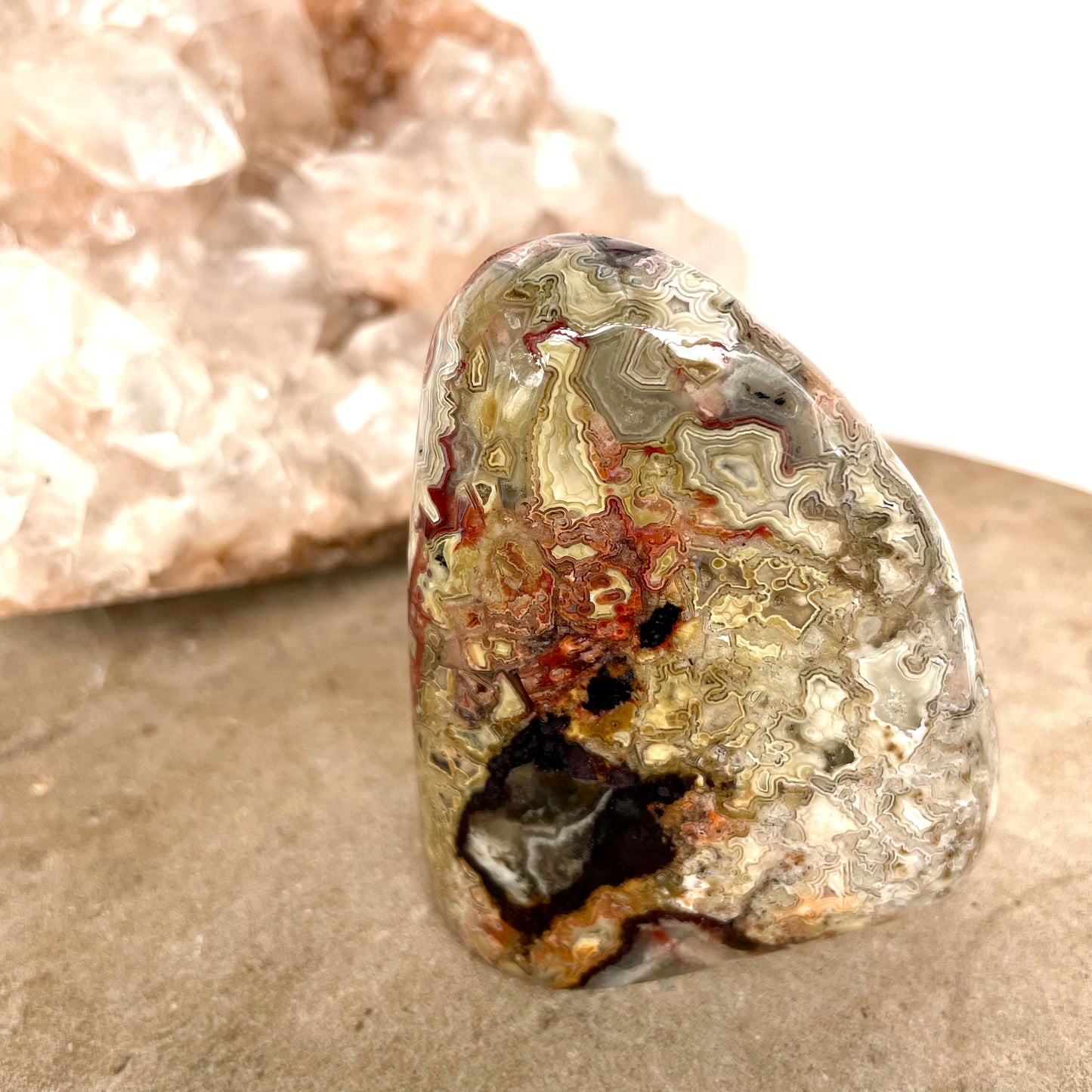 Crazy lace agate Freeform 7CM