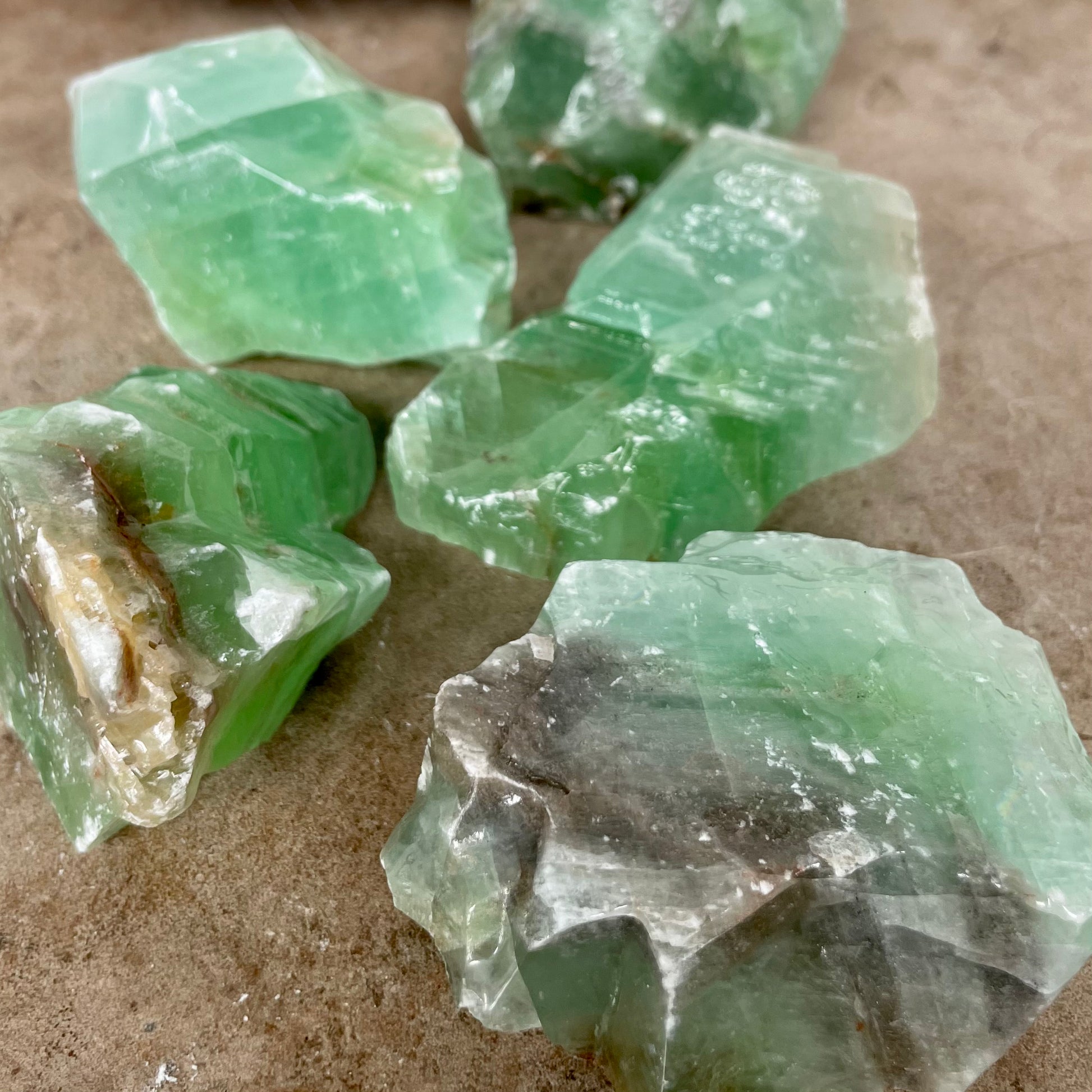 Green Calcite raw