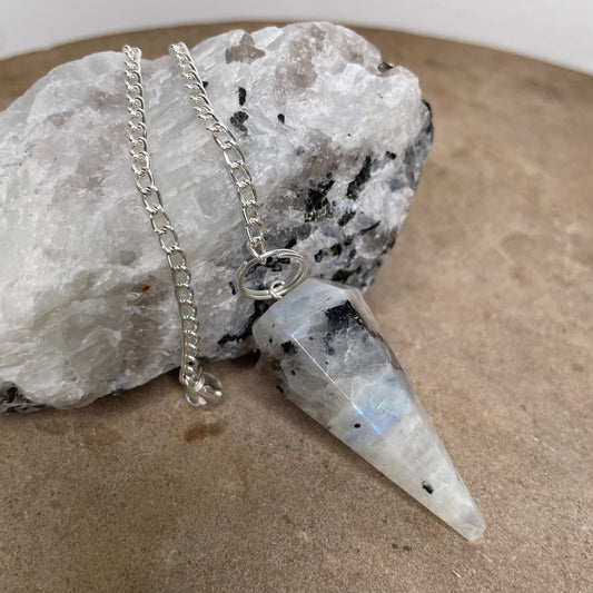 Rainbow Moonstone pendulum