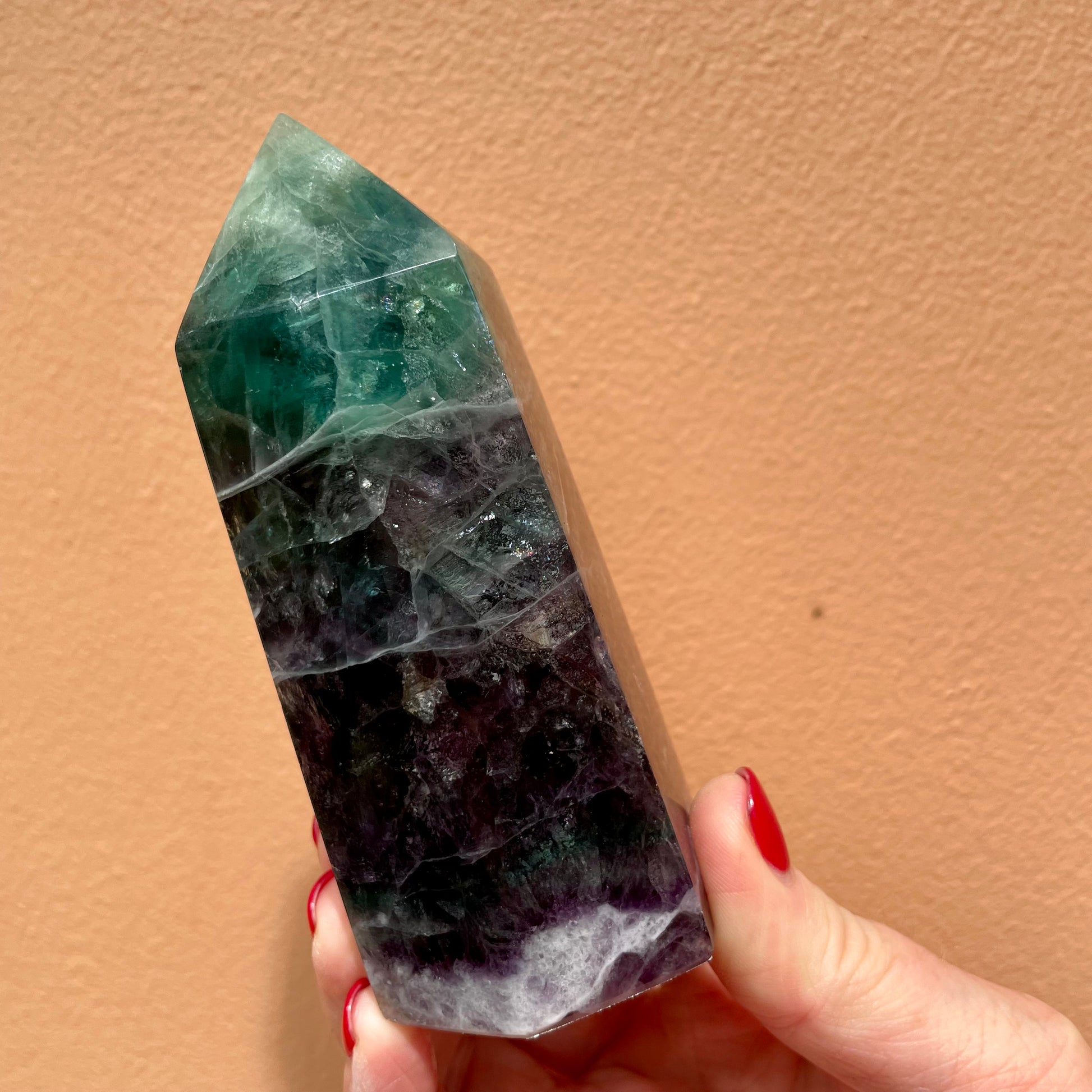 Rainbow Fluorite Tower 11.5cm