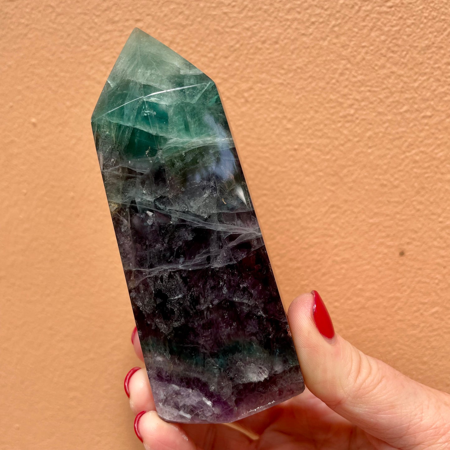 Rainbow Fluorite Tower 11.5cm