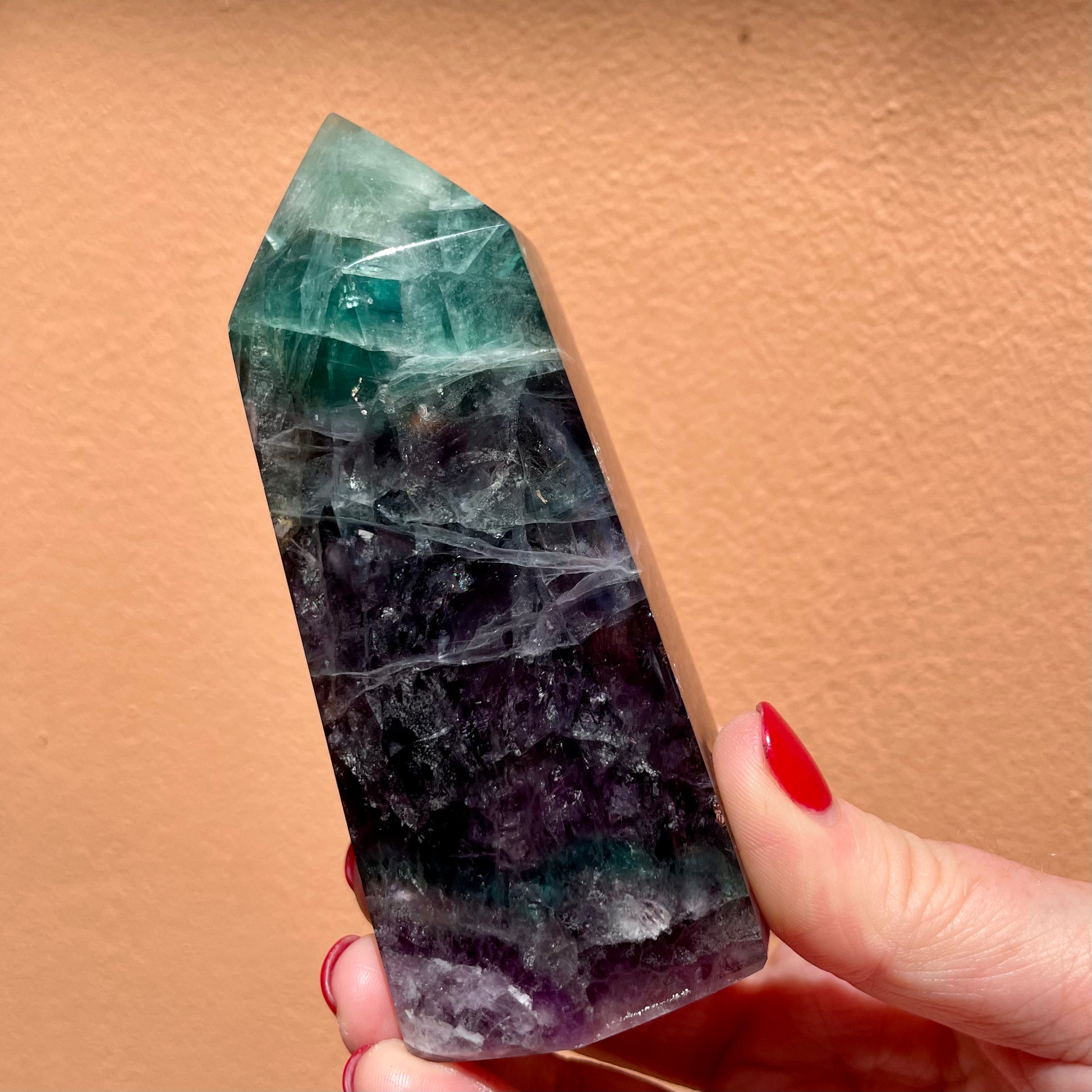 Rainbow Fluorite Tower 11.5cm