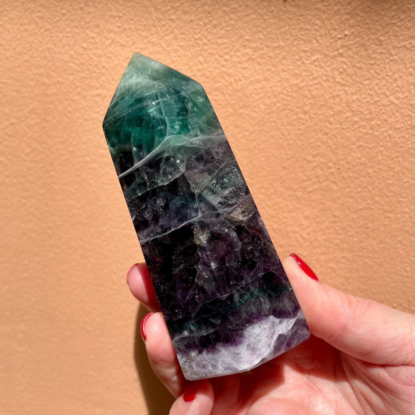 Rainbow Fluorite Tower 11.5cm