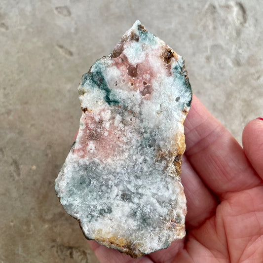 Pink Amethyst slice 8cm