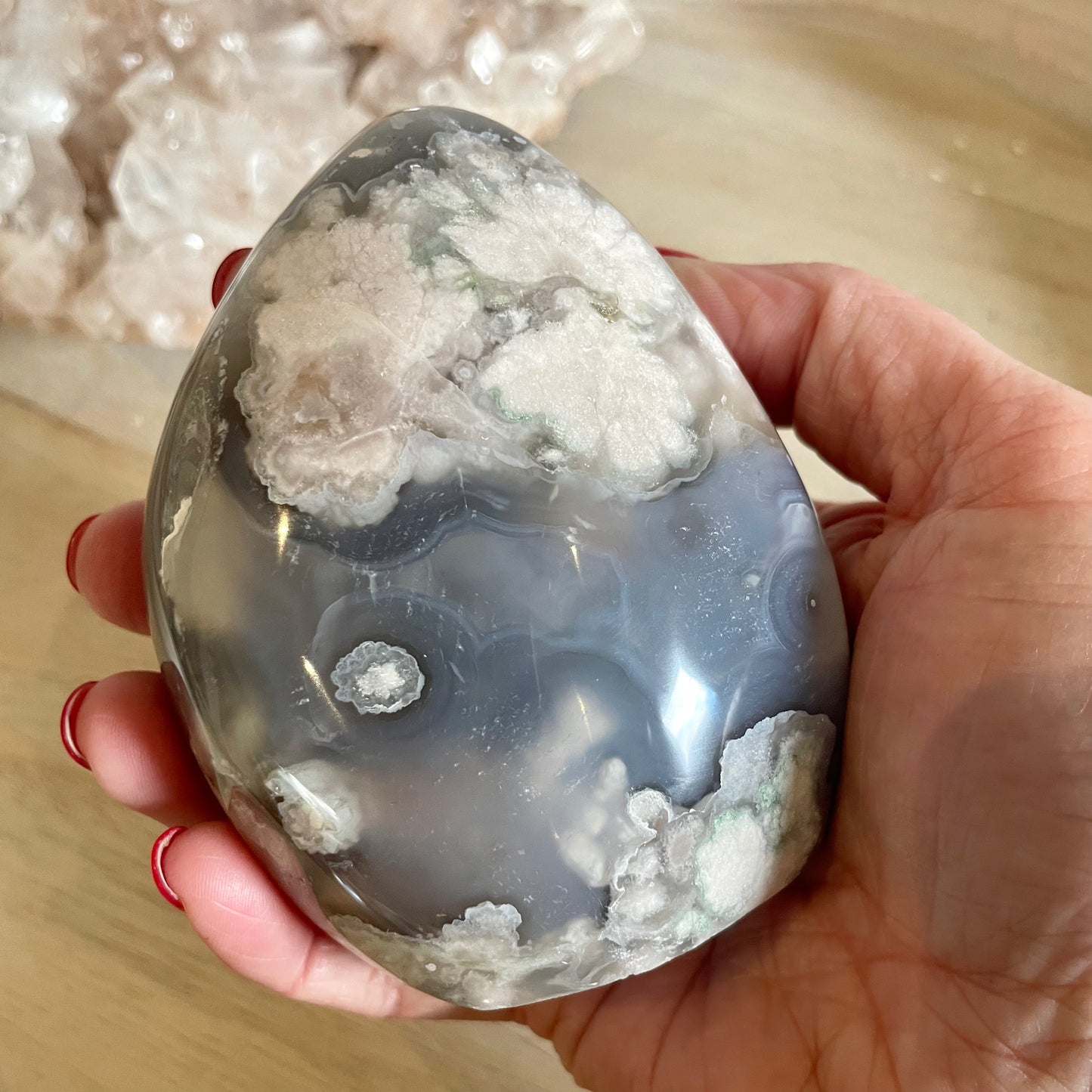 Flower Agate Dark Free Form 10CM