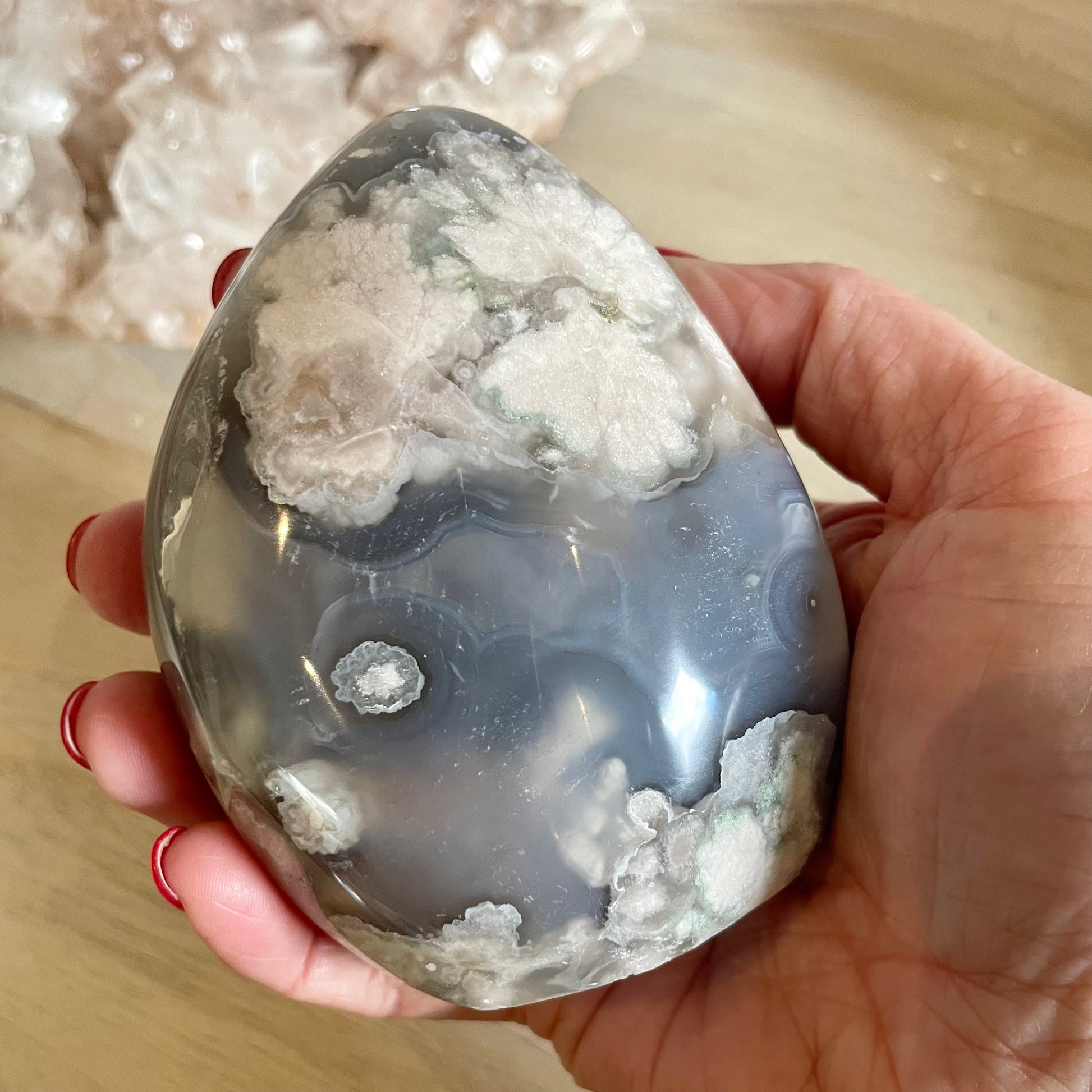 Flower Agate Dark Free Form 10CM