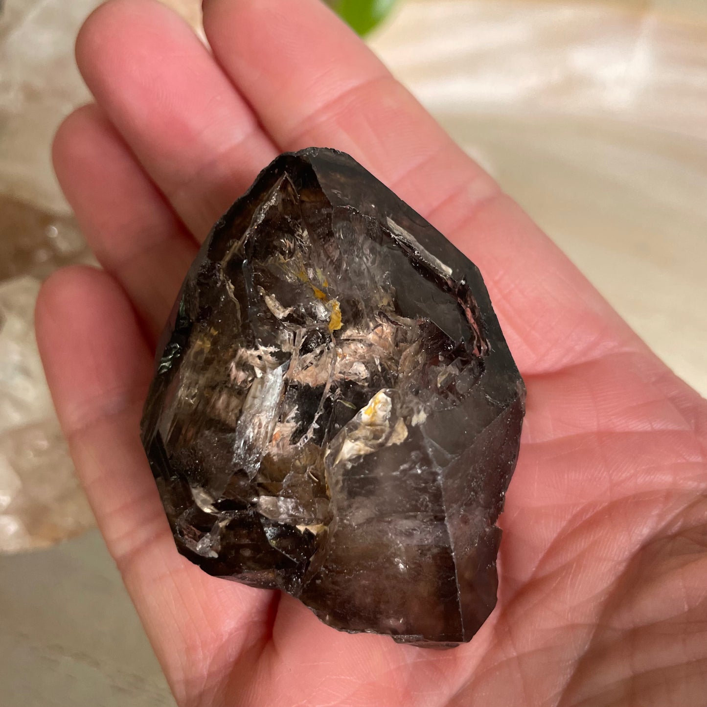 Elestial Smokey Quartz Cluster