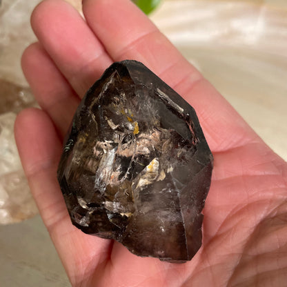 Elestial Smokey Quartz Cluster