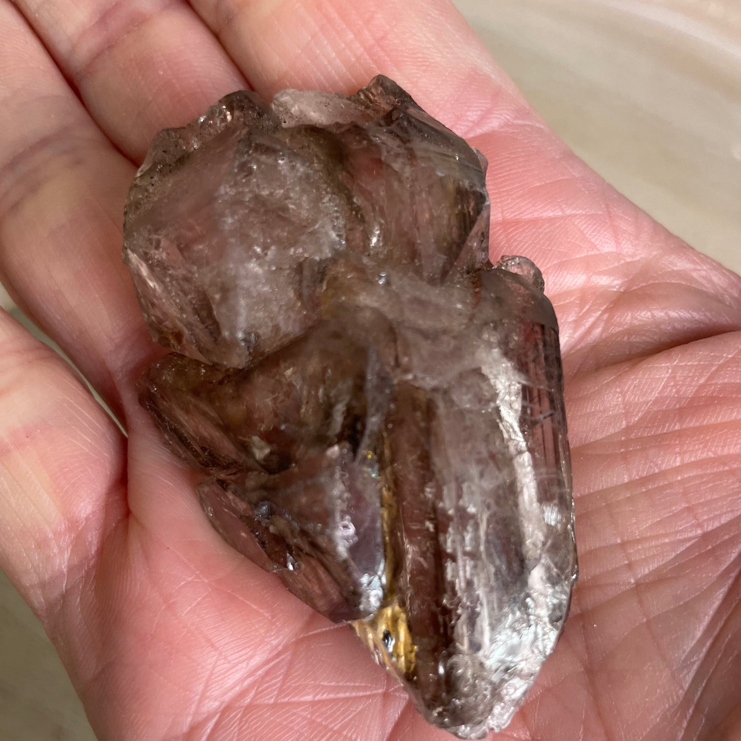 Elestial Smokey Quartz Cluster