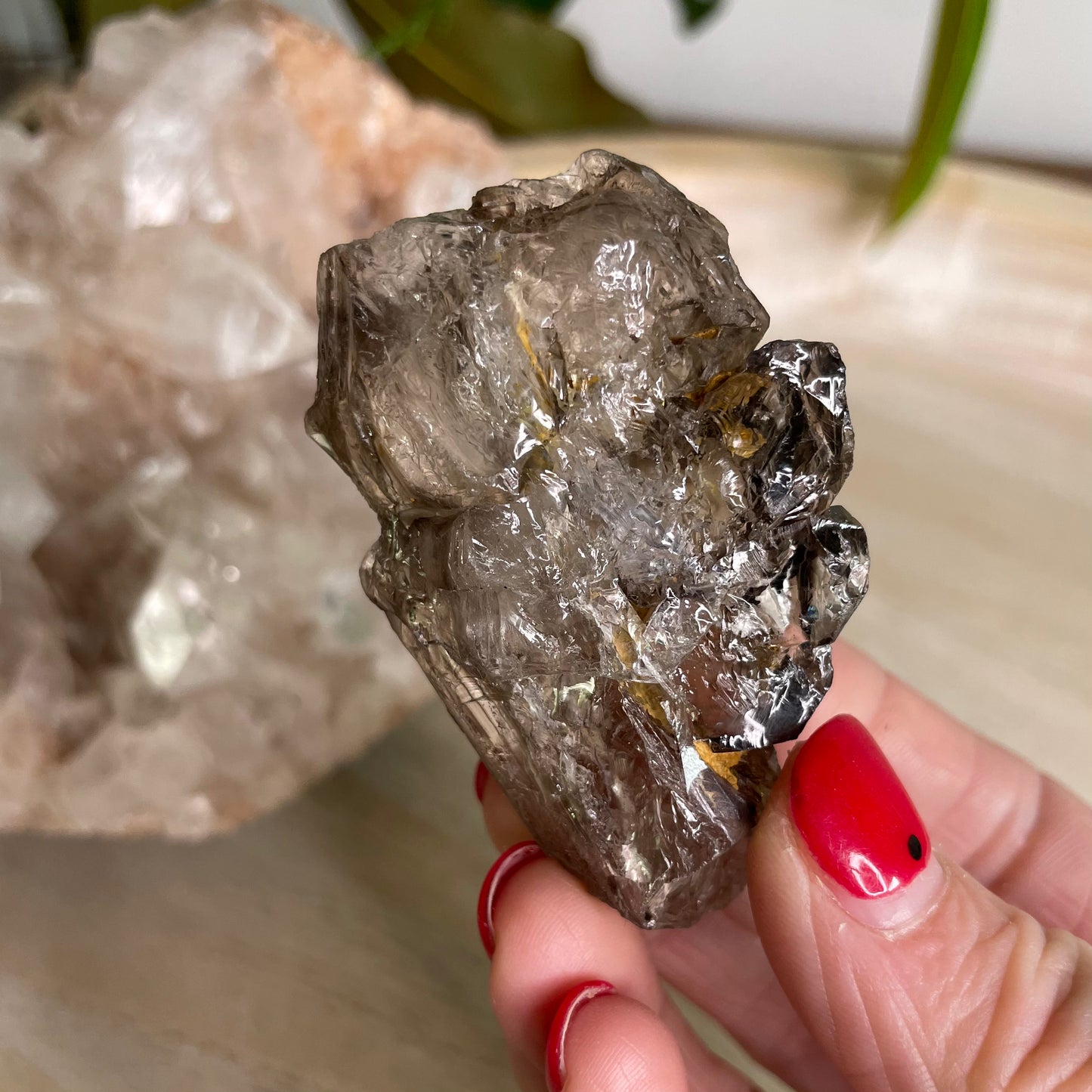 Elestial Smokey Quartz Cluster
