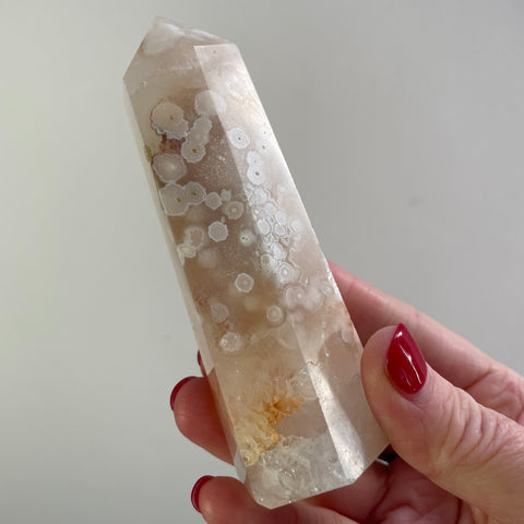 Flower Agate Tower 11cm