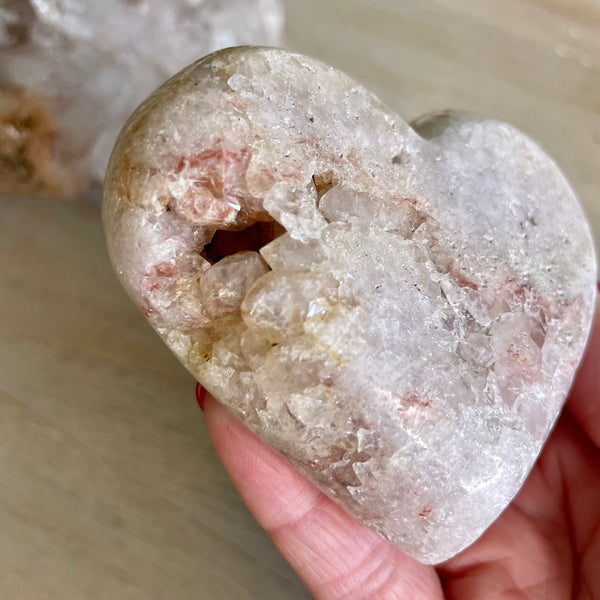 Pink Amethyst Druzy Heart