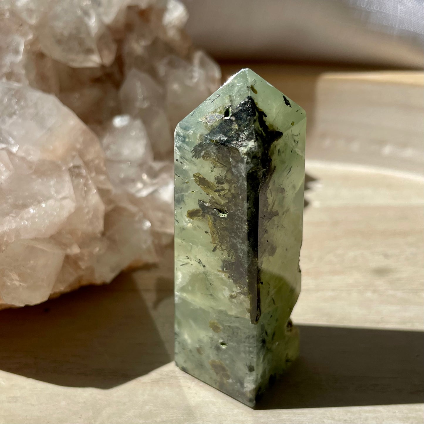 Prehnite tower 6CM