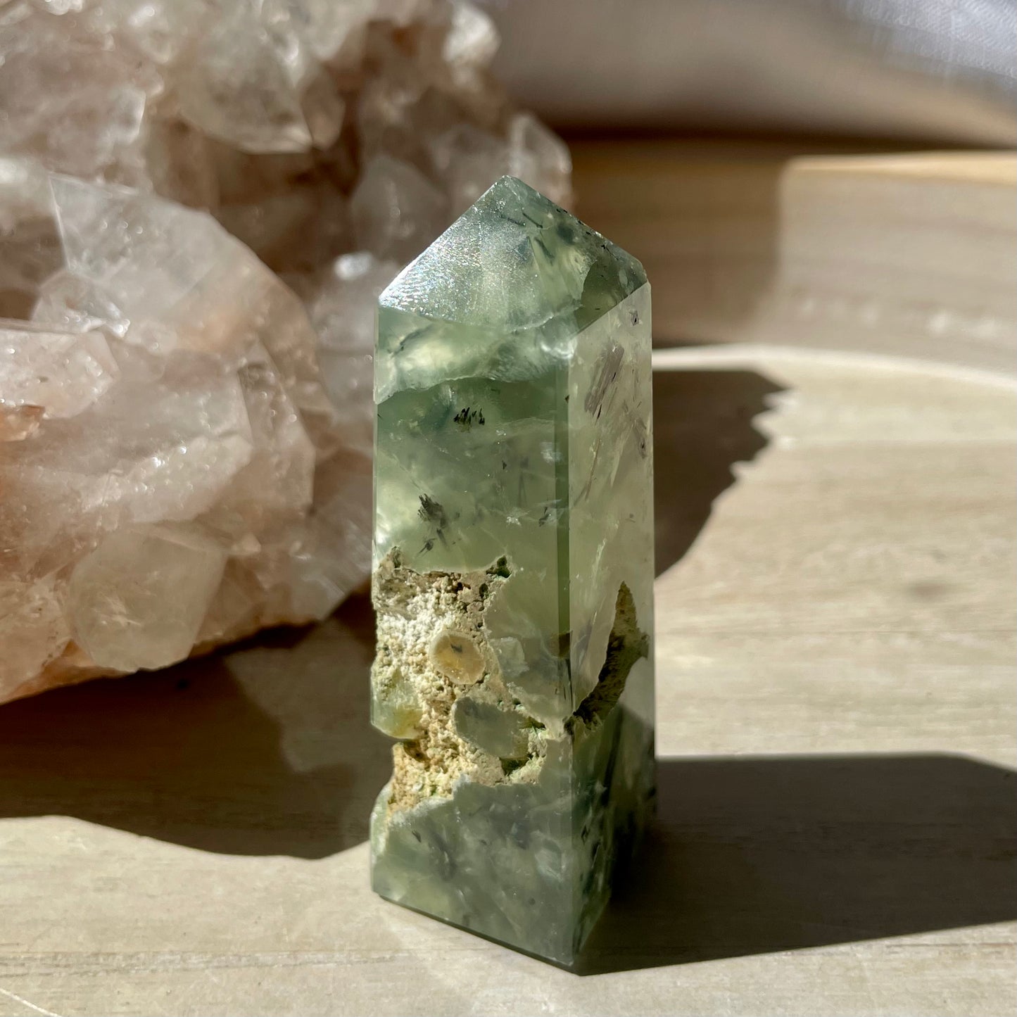 Prehnite tower 6CM