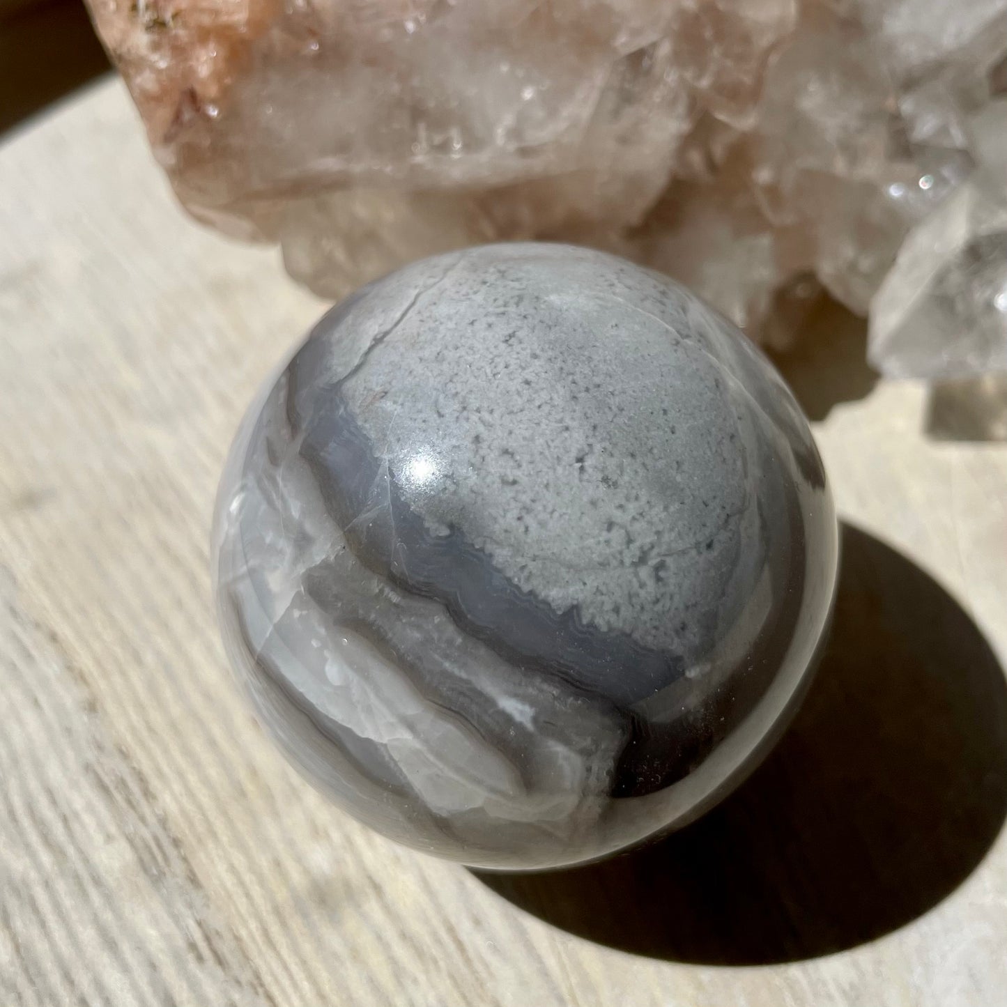 Grey Agate sphere 4.5cm
