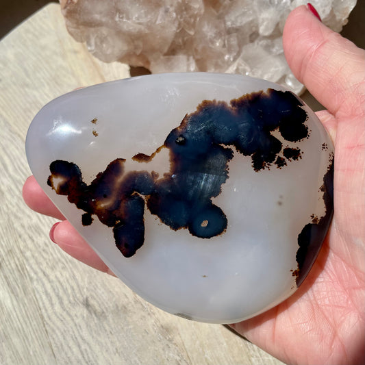 Dendritic Agate palm stone