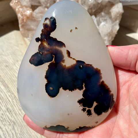 Dendritic Agate palm stone