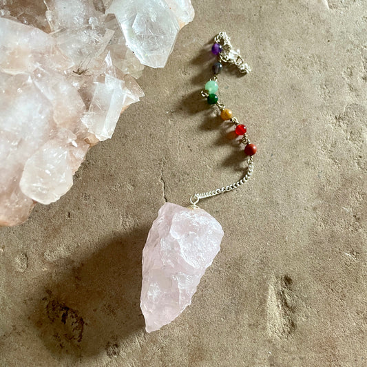 Rose Quartz Chakra pendulum