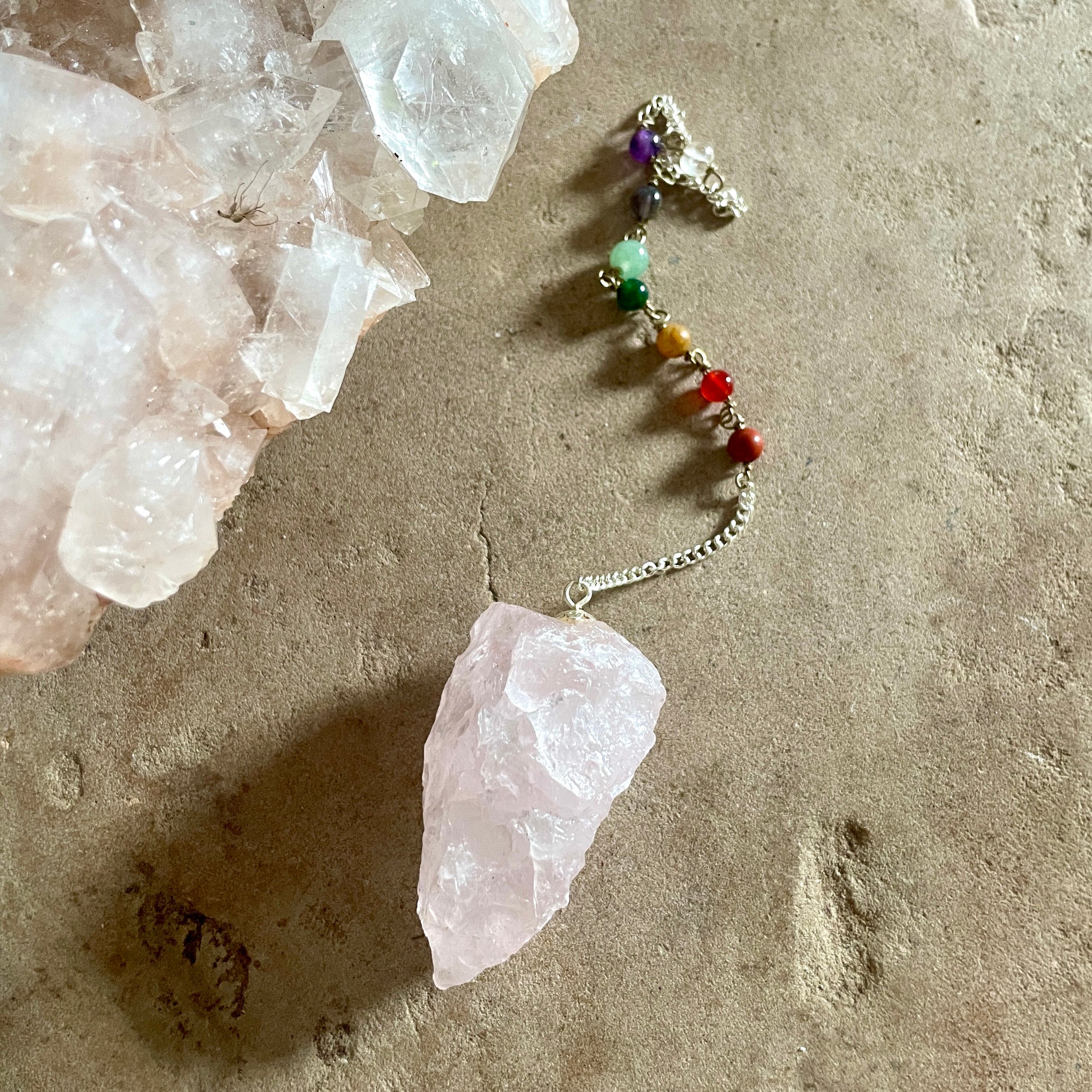 Amethyst raw Chakra pendulum