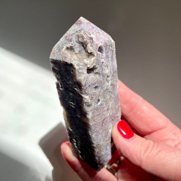 Sphalerite Tower with druzy 10cm
