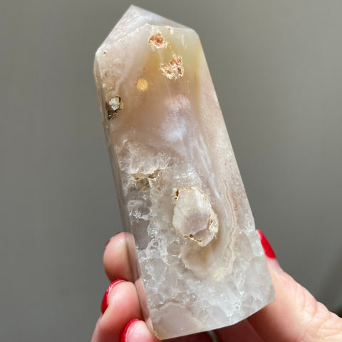 Flower Agate Tower 8cm