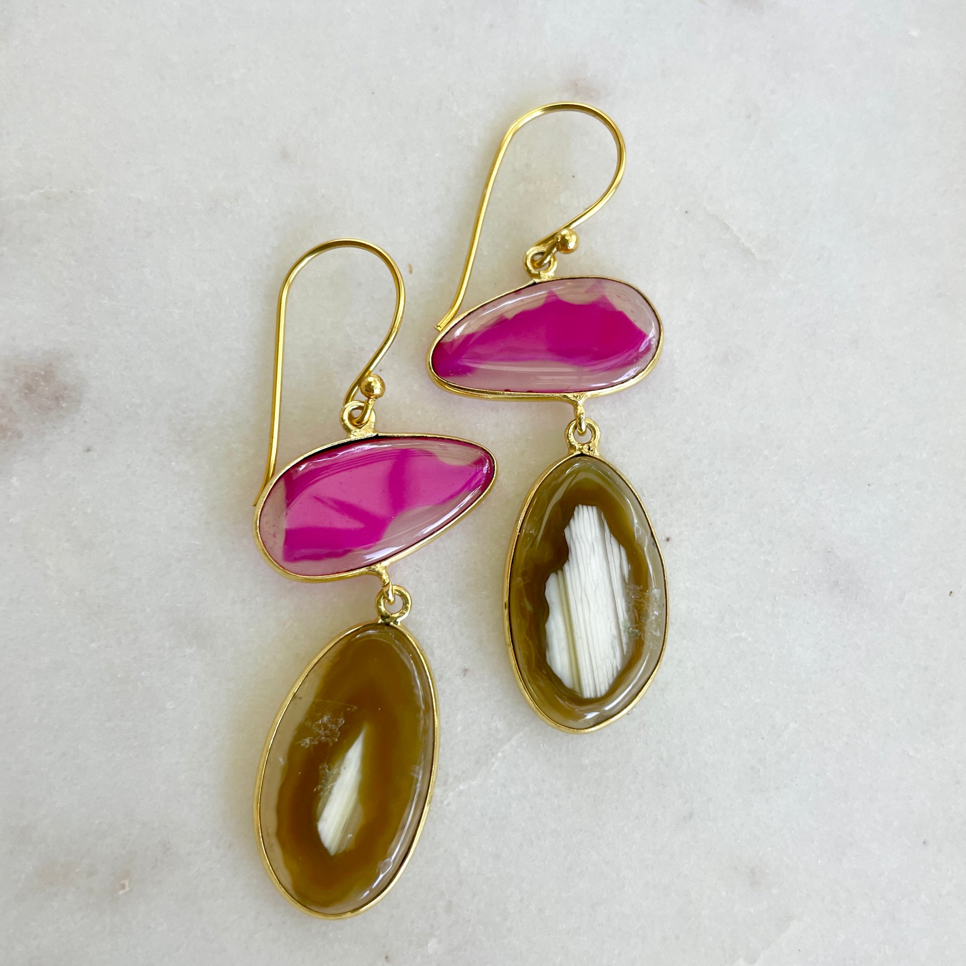 Agate earring
