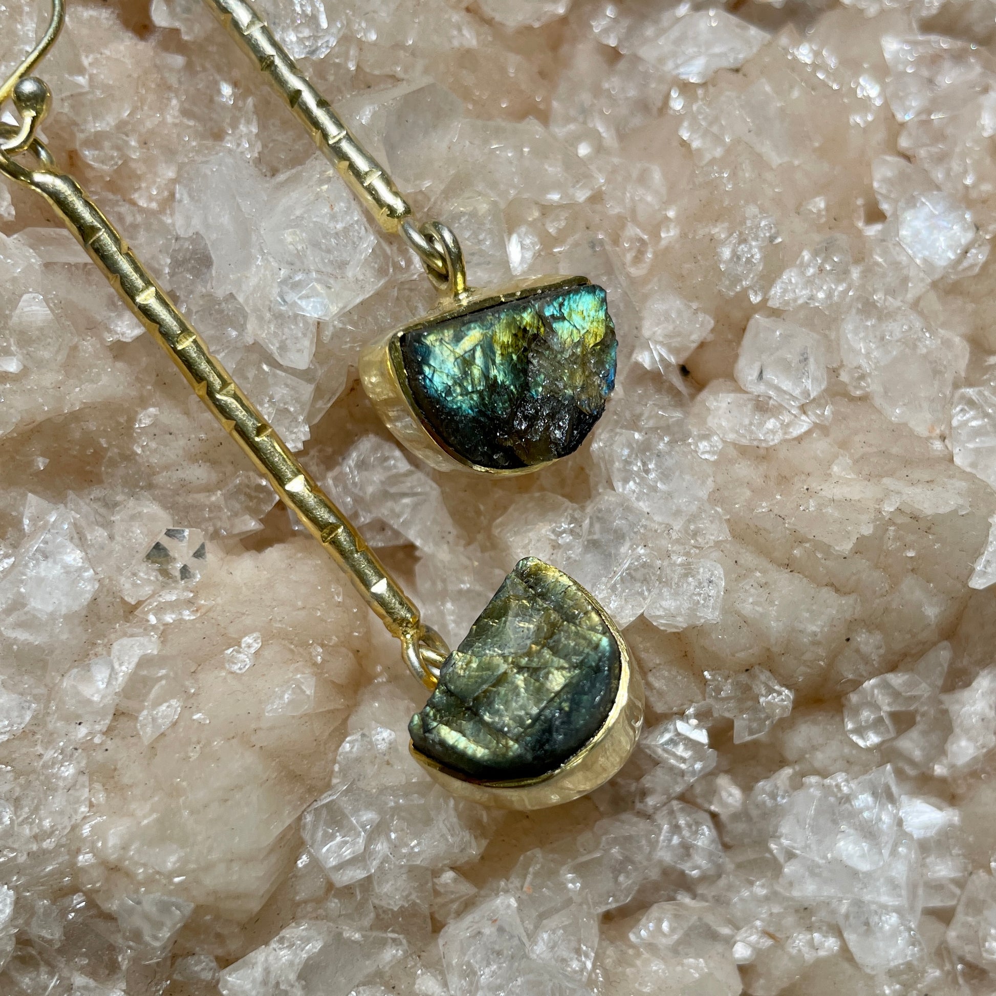 Labradorite drop earring