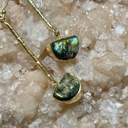 Labradorite drop earring
