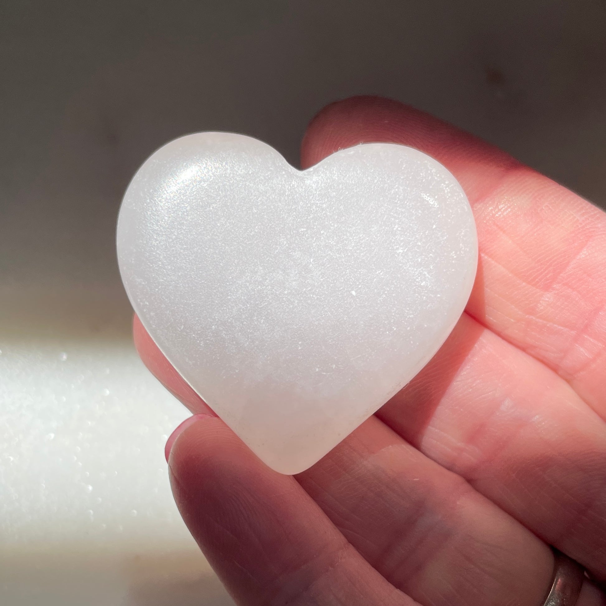 Pink Mangano Calcite Heart