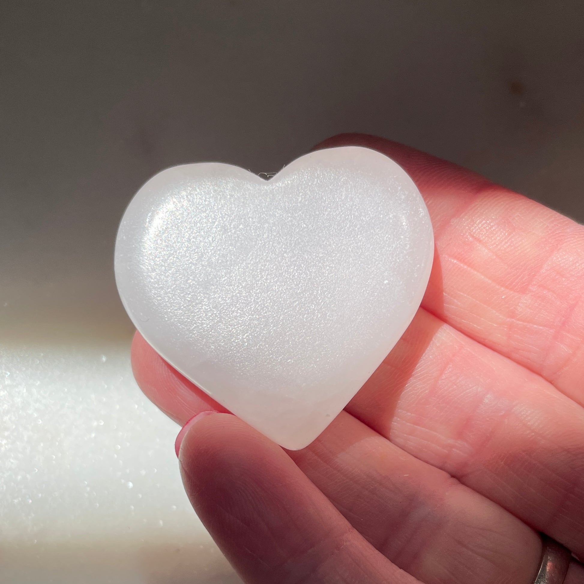 Pink Mangano Calcite Heart