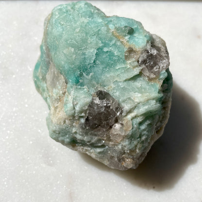 Amazonite Rough with Smokey Quartz and Tourmaline