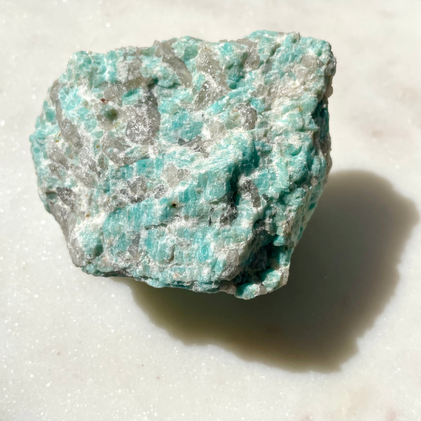 Amazonite Rough with Smokey Quartz and Tourmaline