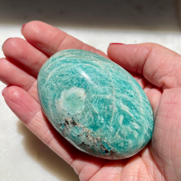 Amazonite Palm stone 7CM