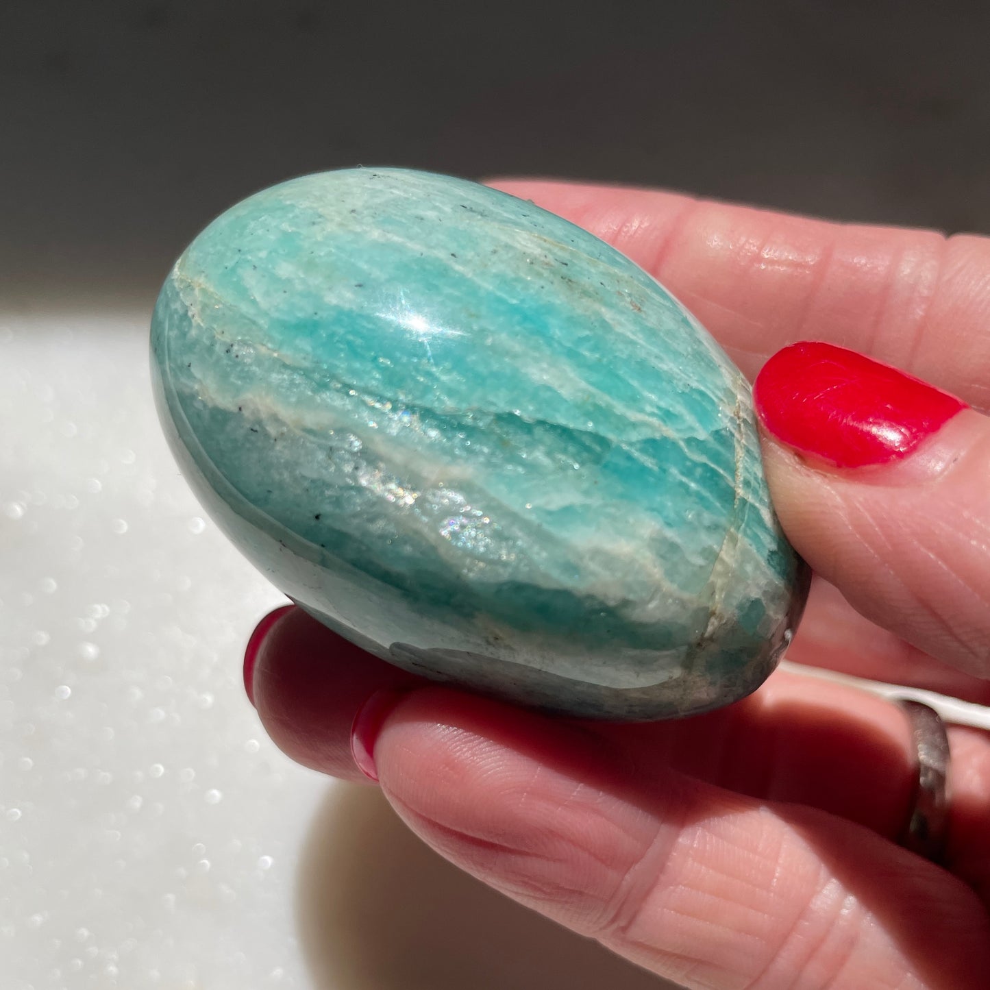 Amazonite Palm stone 5CM