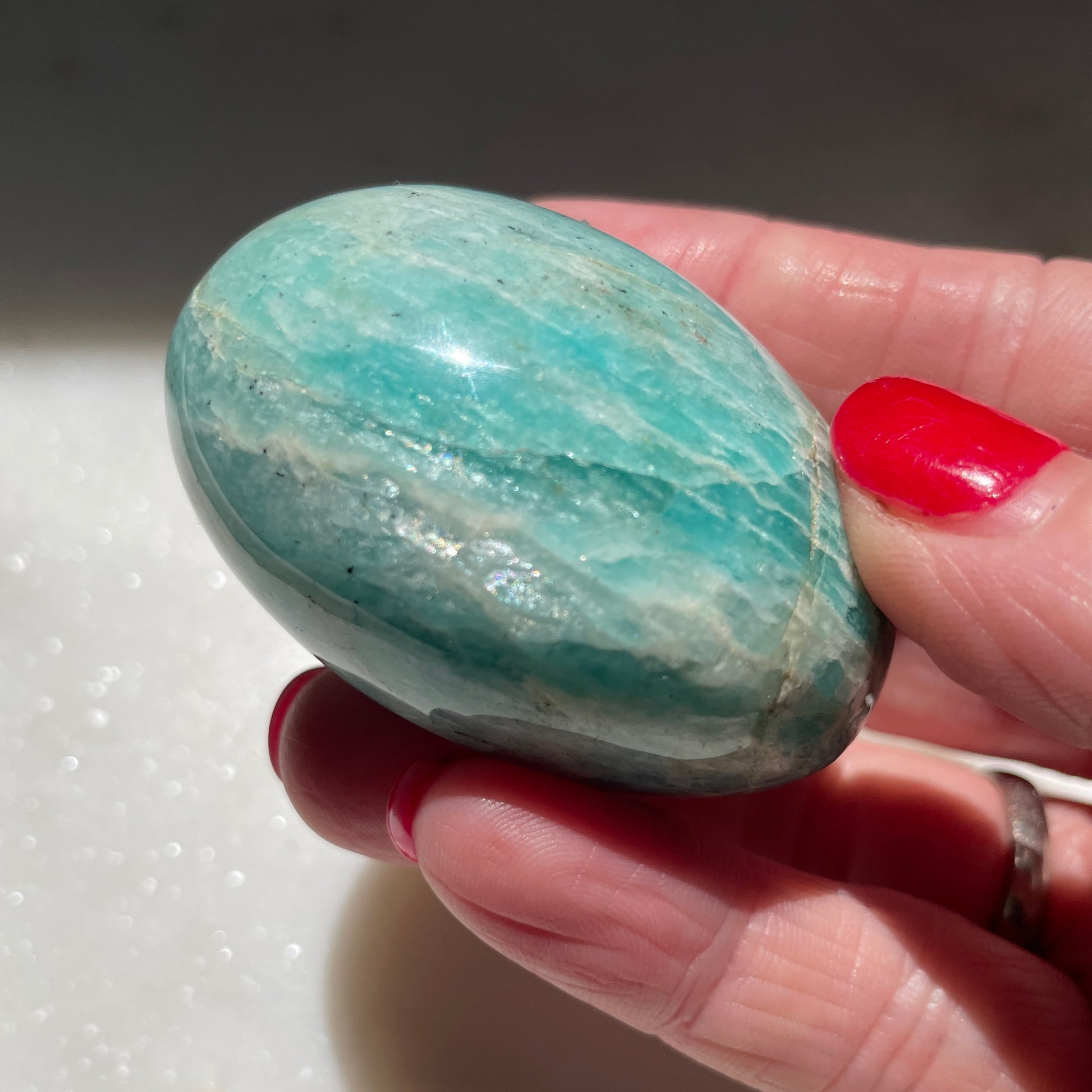 Amazonite Palm stone 5CM