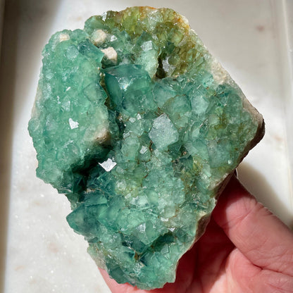 Fluorite cluster Green
