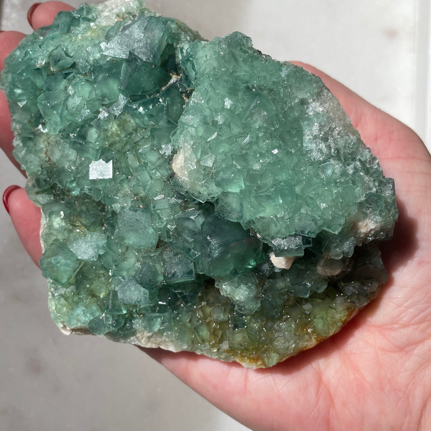 Fluorite cluster Green
