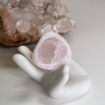 Ema egg / Seer stones - Rose Quartz