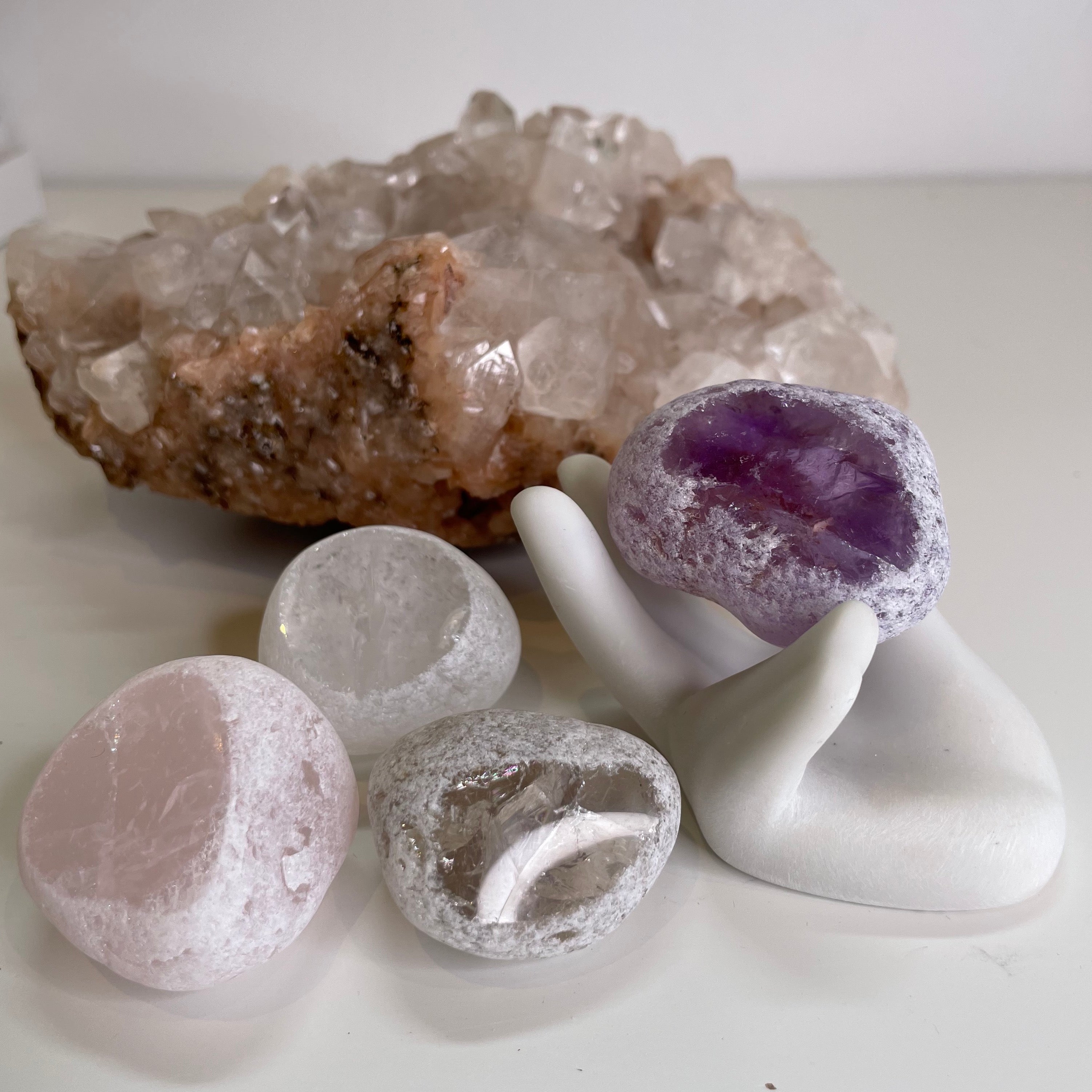 Ema egg / Seer stones - Rose Quartz