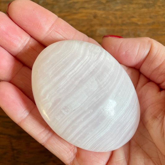 Pink Mangano Calcite palmstone