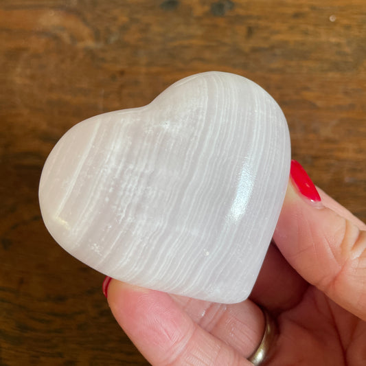 Pink Mangano Calcite Heart 5CM