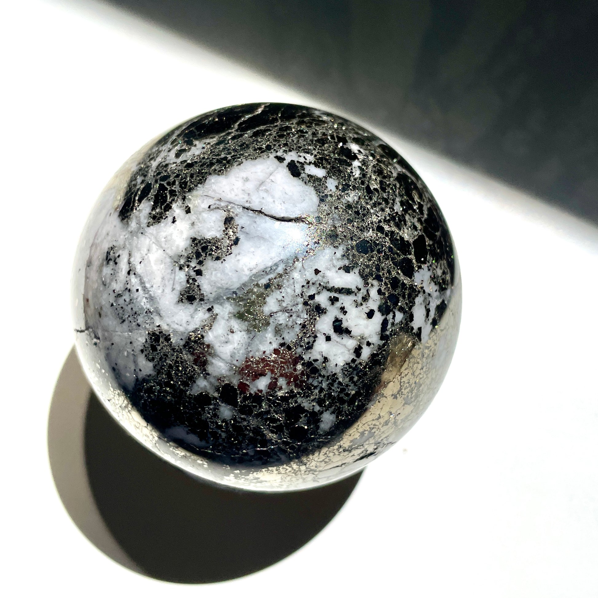 Pyrite and Quartz Sphere 5CM
