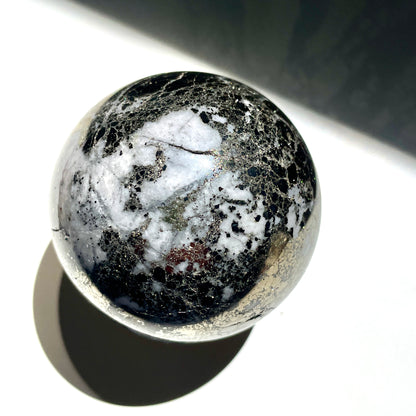 Pyrite and Quartz Sphere 5CM