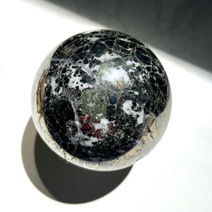Pyrite and Quartz Sphere 5CM